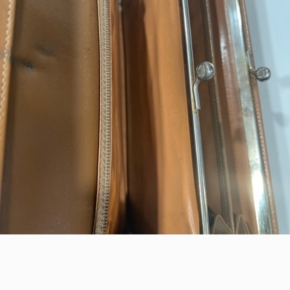 Celine Triomphe Monogram Flap Wallet - Beige Brown - Picture 2 of 7